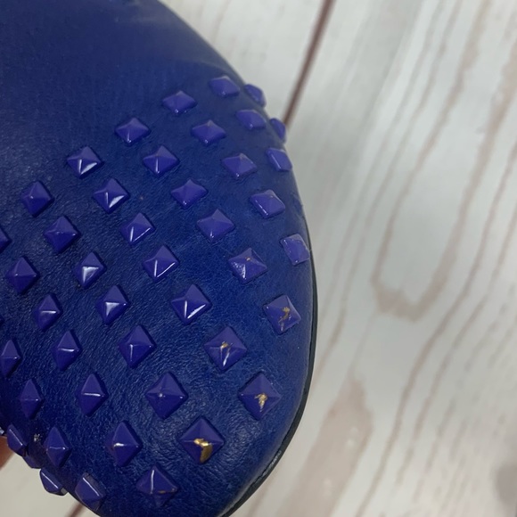 Steve Madden Galia blue leather studded loafers flats 6.5 - Picture 9 of 9